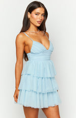 Nadine Blue Tulle Mini Dress Image