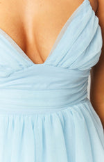 Nadine Blue Tulle Mini Dress Image