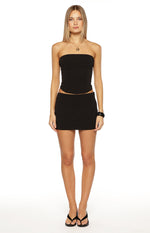 Perla Black Strapless Corset Top Image