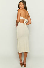 Skye Cream Knit Midi Dress Image