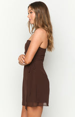 Trinin Brown Mini Dress Image
