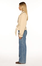 Wilda Cream Cropped Trench Coat - PRE ORDER Image