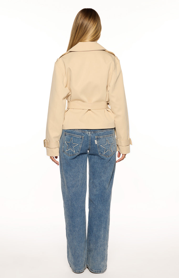 Wilda Cream Cropped Trench Coat - PRE ORDER Image
