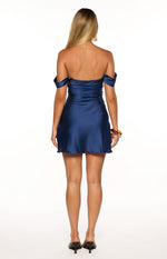 Zoella Tall Fit Navy Off The Shoulder Mini Dress Image